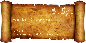 Varjas Szabolcs névjegykártya