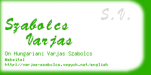 szabolcs varjas business card